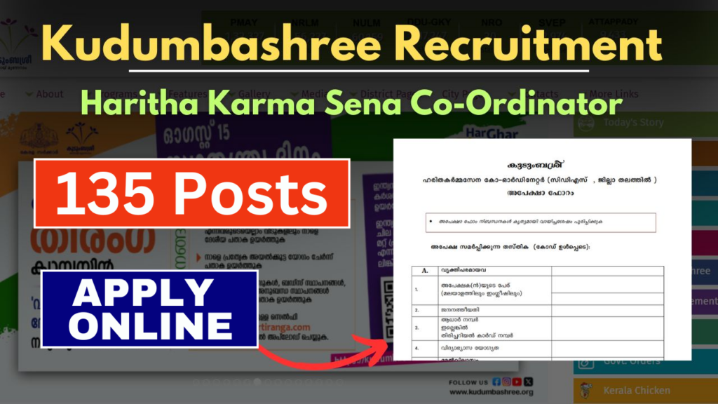 Kudumbashree Recruitment 2024